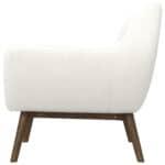 White Boucle Mid-Century Modern Accent Armchair for Living Room 8 White Boucle Mid-Century Modern Accent Armchair for Living Room