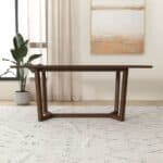 Brown Solid Wood Mid-Century Modern Dining Table for Small Spaces 13 Brown Solid Wood Mid-Century Modern Dining Table for Small Spaces