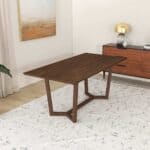 Brown Solid Wood Mid-Century Modern Dining Table for Small Spaces 8 Brown Solid Wood Mid-Century Modern Dining Table for Small Spaces