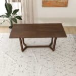 Brown Solid Wood Mid-Century Modern Dining Table for Small Spaces 12 Brown Solid Wood Mid-Century Modern Dining Table for Small Spaces