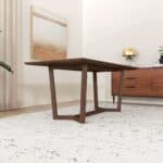 Brown Solid Wood Mid-Century Modern Dining Table for Small Spaces 11 Brown Solid Wood Mid-Century Modern Dining Table for Small Spaces
