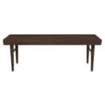 Brown Solid Wood Mid Century Modern Bench With Walnut Finish 9 Brown Solid Wood Mid Century Modern Bench With Walnut Finish