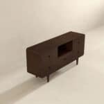 Brown Solid Wood Mid Century Modern TV Stand 13 Brown Solid Wood Mid Century Modern TV Stand