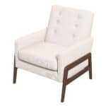 Beige Velvet Mid-Century Modern Solid Wood Lounge Chair 8 Beige Velvet Mid-Century Modern Solid Wood Lounge Chair