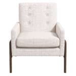Beige Velvet Mid-Century Modern Solid Wood Lounge Chair 9 Beige Velvet Mid-Century Modern Solid Wood Lounge Chair