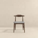 Grey Solid Wood Mid-Century Dining Chair 11 Grey Solid Wood Mid-Century Dining Chair