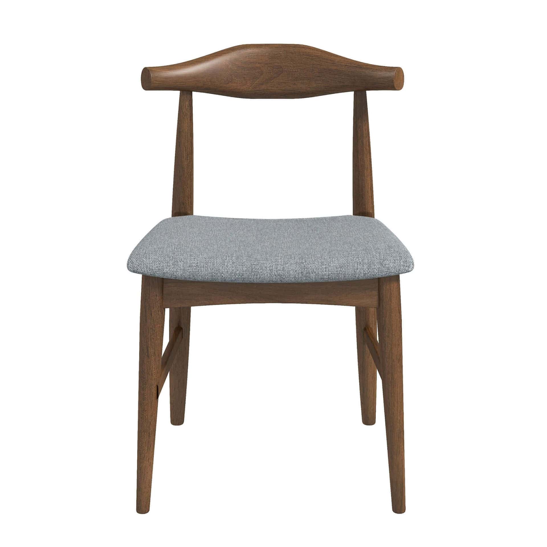 Grey Solid Wood Mid-Century Dining Chair 1 Grey Solid Wood Mid-Century Dining Chair