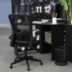 Ergonomic Mesh Office Chair with Lumbar Support and Flip Arms