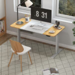 Adjustable Sit to Stand Desk with USB Port Natural 8 Adjustable Sit to Stand Desk with USB Port Natural