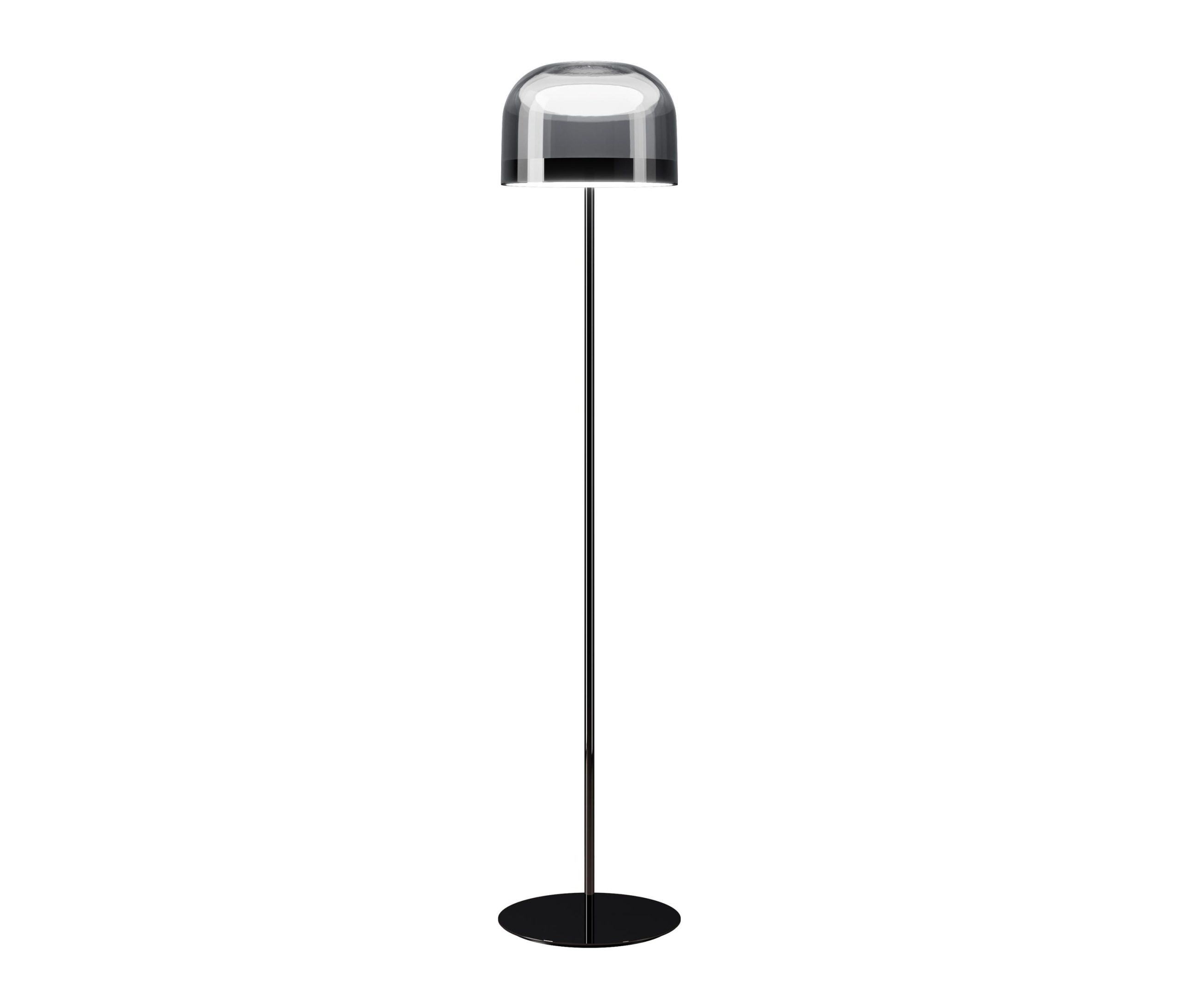 shine smoke glass floor lamp black frame