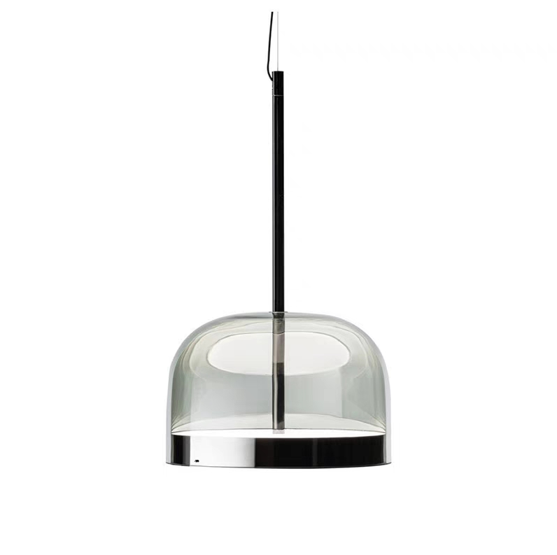 shine smoke glass pendant lamp black frame