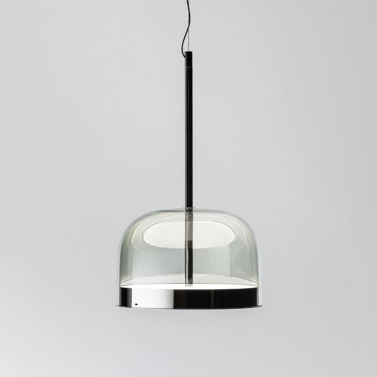 shine smoke glass pendant lamp black frame