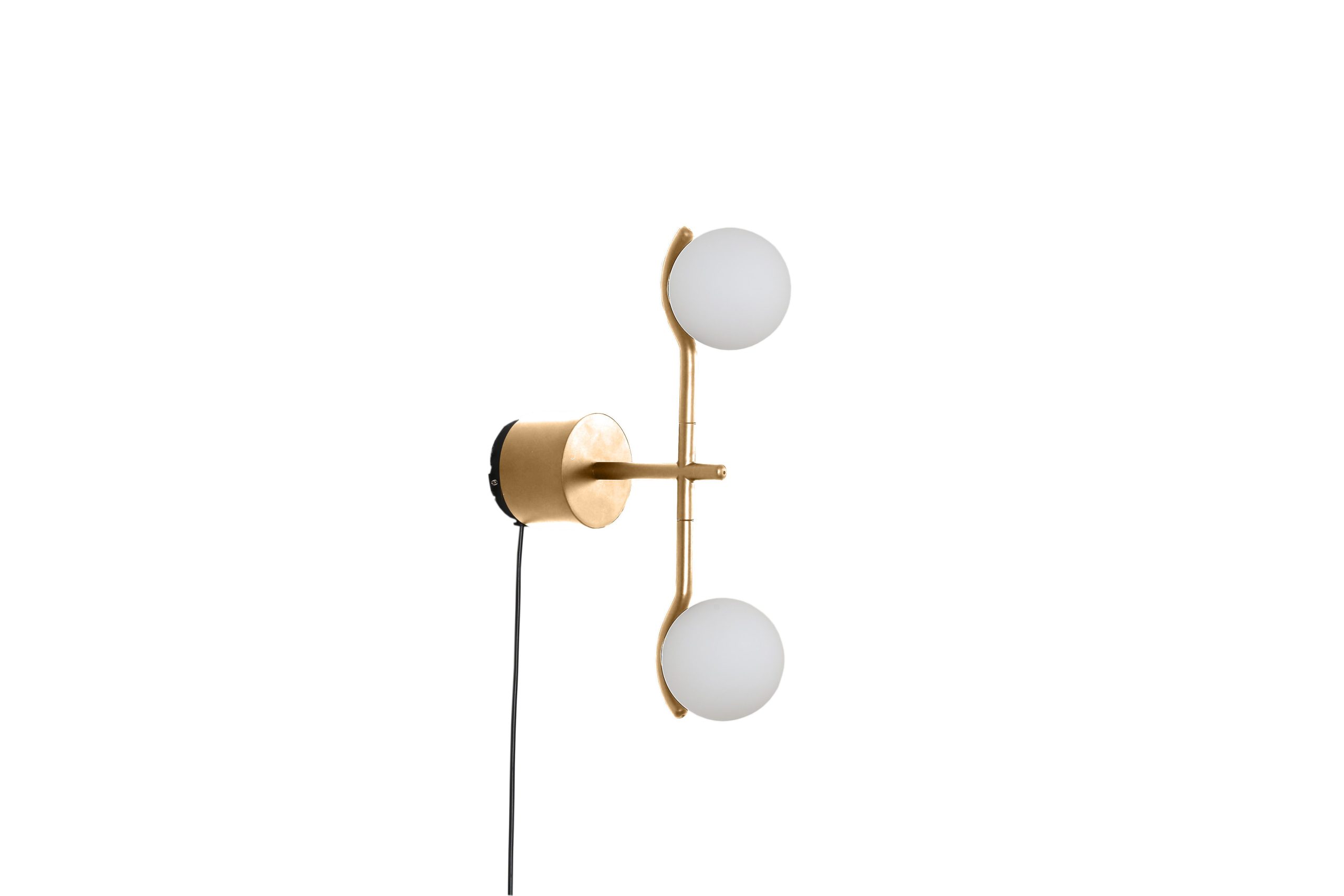 pluto brass powder coated frame wall lamp