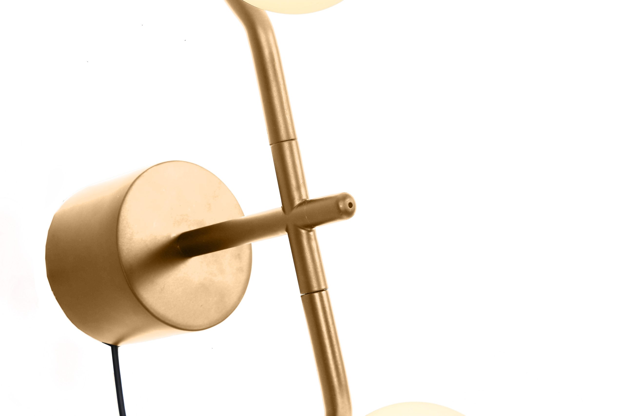 pluto brass powder coated frame wall lamp