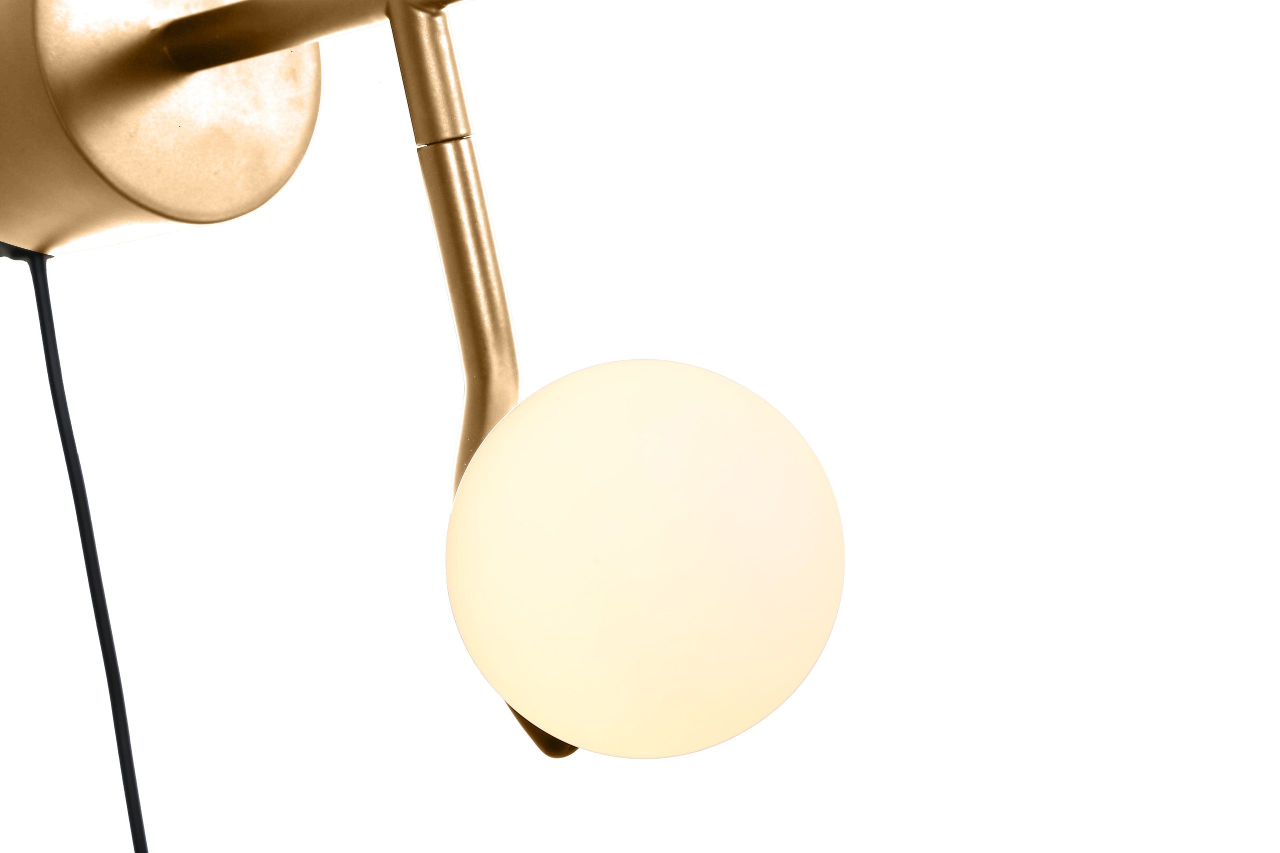 pluto brass powder coated frame wall lamp