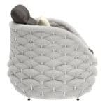Gray Aluminum Frame Accent Chair with Washable Outdoor Fabric
