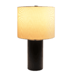 Black Painted Metal Table Lamp with Block Base and Switch