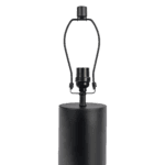 Black Painted Metal Table Lamp with Block Base and Switch