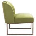 Olive Green Velvet Accent Chair with Powder Coated Steel Base 11 Olive Green Velvet Accent Chair with Powder Coated Steel Base