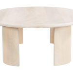 Natural White-Washed Acacia Round Coffee Table with Sleek Modern Design 11 Natural White-Washed Acacia Round Coffee Table with Sleek Modern Design