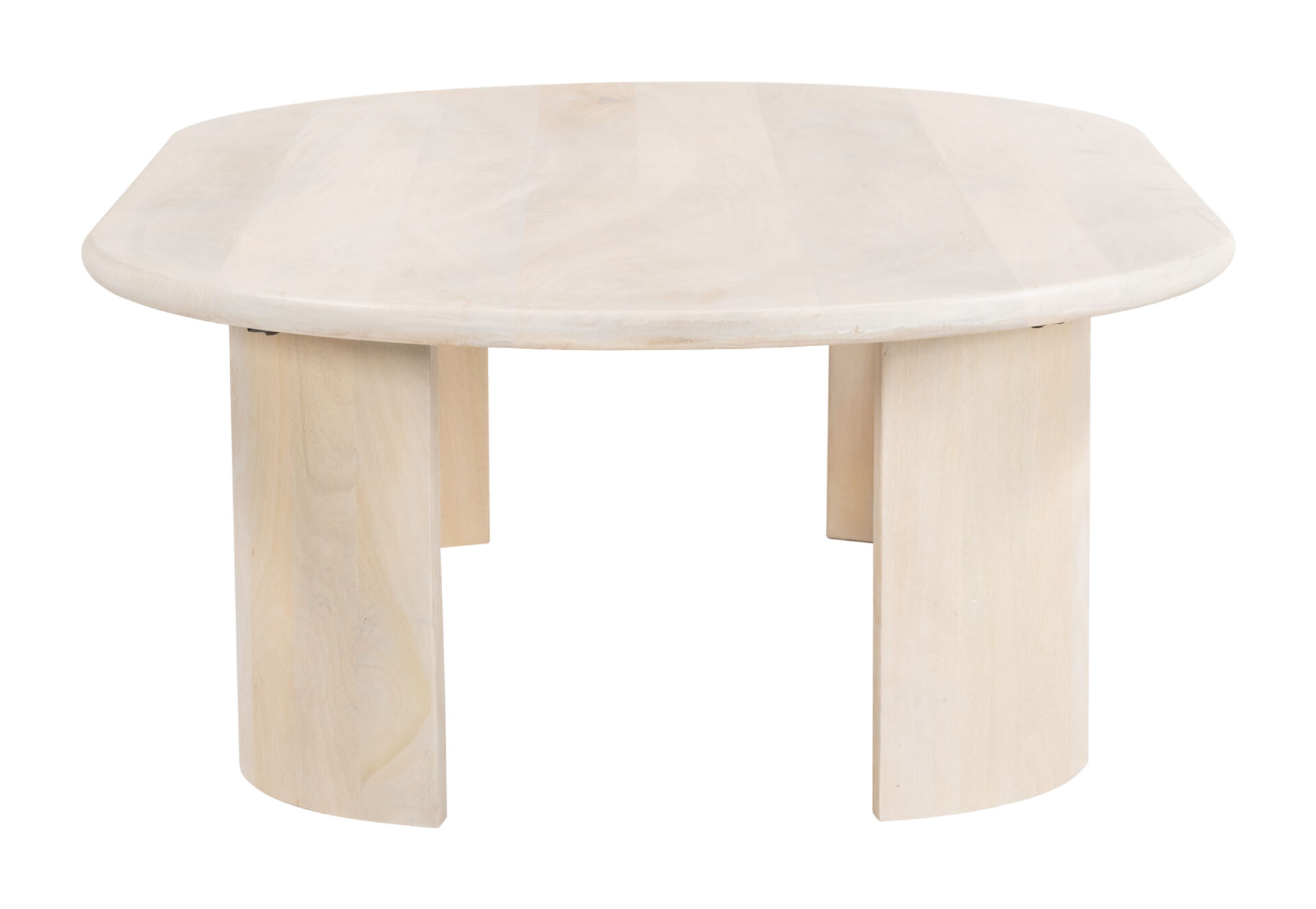 Natural White-Washed Acacia Round Coffee Table with Sleek Modern Design 4 Natural White-Washed Acacia Round Coffee Table with Sleek Modern Design - Image 4