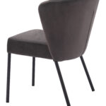 Gray Velvet Stackable Dining Chair with Steel Legs (Set of 2) 17 Gray Velvet Stackable Dining Chair with Steel Legs (Set of 2)