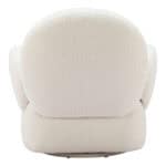 White Swivel Chair with Shearling-Style Fabric and 360-Degree Base 15 White Swivel Chair with Shearling-Style Fabric and 360-Degree Base