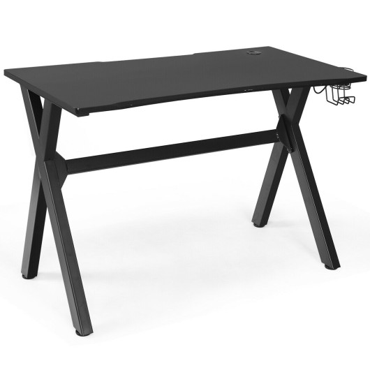 Ergonomic Gaming Desk with Mousepad, Cup Holder, and Headphone Hook 3 Ergonomic Gaming Desk with Mousepad, Cup Holder, and Headphone Hook - Image 3
