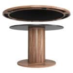 2-in-1 Round Dining and Poker Table with MDF Frame