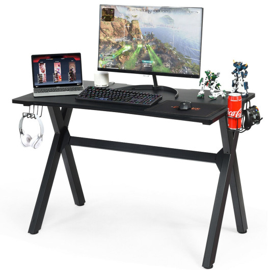 Ergonomic Gaming Desk with Mousepad, Cup Holder, and Headphone Hook 7 Ergonomic Gaming Desk with Mousepad, Cup Holder, and Headphone Hook - Image 7