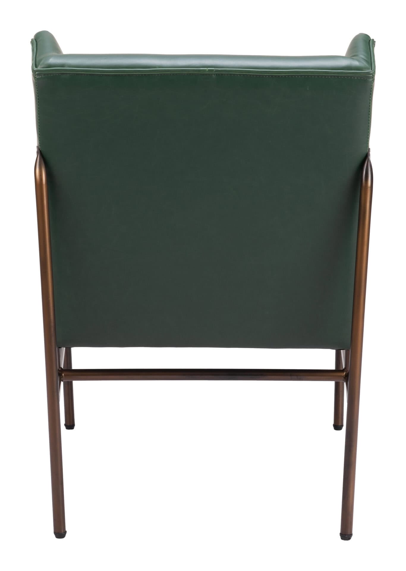 Modern Green Vinyl Accent Chair with Steel Base 5 Modern Green Vinyl Accent Chair with Steel Base - Image 5