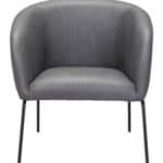 Boho Chic Faux Leather Accent Chair with Steel Legs Vintage Gray 15 Boho Chic Faux Leather Accent Chair with Steel Legs Vintage Gray