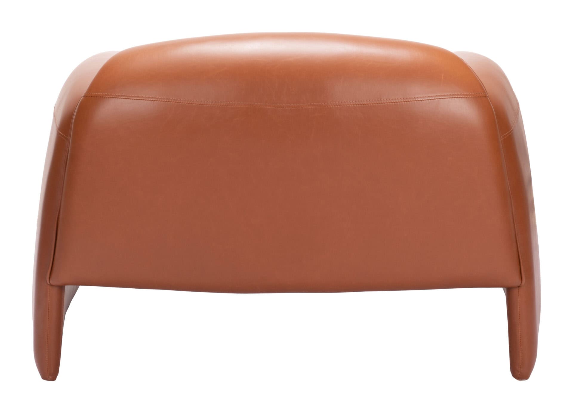 Modern Brown Faux Leather Chair with Steel Frame and Armrests 6 Modern Brown Faux Leather Chair with Steel Frame and Armrests - Image 6