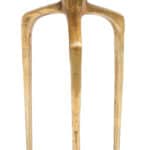 Round Antique Gold Accent Tables with Rimmed Top (Set of 2)