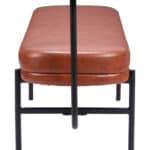 Modern Faux Leather Bench with Integrated Side Table (Seats 2) 12 Modern Faux Leather Bench with Integrated Side Table (Seats 2)