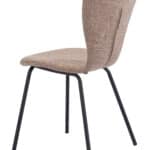 Mid-Century Modern Stackable Dining Chair with Steel Frame (Set of 2)
