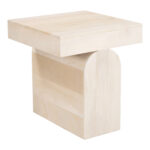 Natural Wood Square Side Table with Sleek Modern Design