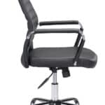 Classic Black Faux Leather Office Chair with Adjustable Height and Swivel 11 Classic Black Faux Leather Office Chair with Adjustable Height and Swivel
