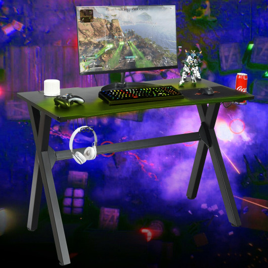 Ergonomic Gaming Desk with Mousepad, Cup Holder, and Headphone Hook 6 Ergonomic Gaming Desk with Mousepad, Cup Holder, and Headphone Hook - Image 6