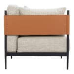 Industrial Gray Armchair with Steel Frame and Fabric Cushions 13 Industrial Gray Armchair with Steel Frame and Fabric Cushions