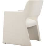 Linen-Style Upholstered Dining Chair with Armrests and Solid Wood Frame 16 Linen-Style Upholstered Dining Chair with Armrests and Solid Wood Frame