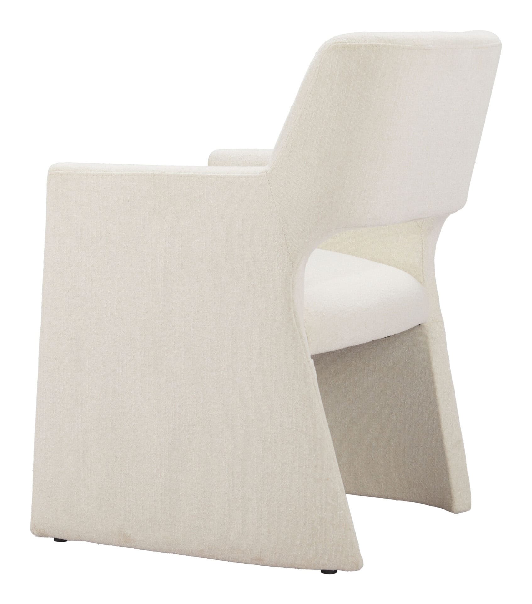 Linen-Style Upholstered Dining Chair with Armrests and Solid Wood Frame 7 Linen-Style Upholstered Dining Chair with Armrests and Solid Wood Frame - Image 7