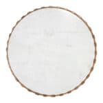 Round Marble Top Coffee Table with Painted Wood Base 16 Round Marble Top Coffee Table with Painted Wood Base
