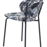 Leaf Print Dining Chair with Black Legs (Set of 2)