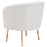 Beige Sherpa Accent Chair with Gold Legs and Armrests 12 Beige Sherpa Accent Chair with Gold Legs and Armrests