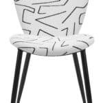 Modern White Dining Chair with Steel Frame and Vinyl Seat (Set of 2) 10 Modern White Dining Chair with Steel Frame and Vinyl Seat (Set of 2)