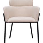 Beige Modern Dining Chair with Steel Frame and Vinyl Upholstery (Set of 2) 10 Beige Modern Dining Chair with Steel Frame and Vinyl Upholstery (Set of 2)