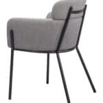 Modern Slate Gray Dining Chairs with Steel Frame and Vinyl Upholstery (Set of 2) 12 Modern Slate Gray Dining Chairs with Steel Frame and Vinyl Upholstery (Set of 2)