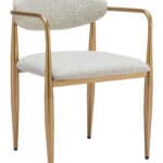 Industrial Gray Steel Frame Dining Chair with Armrests (Set of 2) 12 Industrial Gray Steel Frame Dining Chair with Armrests (Set of 2)