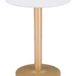 White and Gold Round Bistro Table for Small Spaces